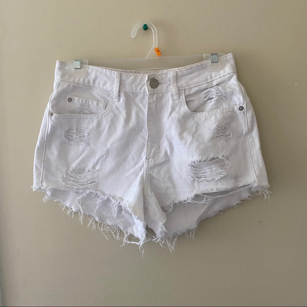 Garage white denim Jean shorts